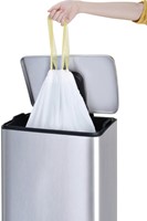 Afvalzak EKO MDPE type B met trekband 40x45cm 7-9L wit rol à 25 stuks-1