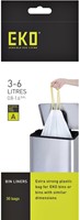 Afvalzak EKO MDPE type A met trekband 35x40cm 3-6L wit rol à 30 stuks-2