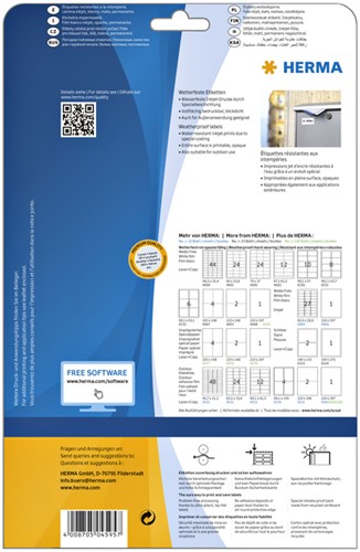Etiket HERMA 4595 97x42.3mm folie wit-2