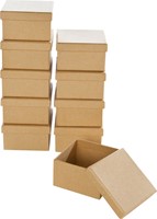 Doos karton Folia mini 7,5x7,5x4,5cm 10 stuks kraft-3