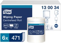 Poetspapier Tork M2 centerfeed 1-laags 165m wit 130034