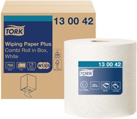 Poetspapier Tork W2 Plus Premium 2-laags 750 vel wit 130042