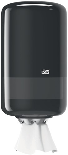 Poetspapierdispenser Tork Mini Centerfeed M1 Elevation zwart 558008