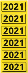 Rugetiket Elba 2021 geel met zwarte opdruk 120 stuks