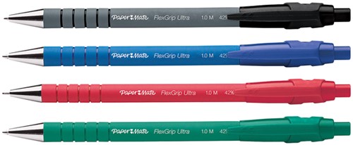 Balpen Paper Mate Flexgrip Ultra medium assorti blister 3+1 gratis-2