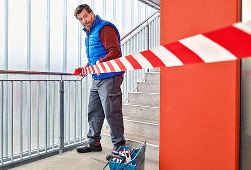 Signaallint Tesa 58137 80mmx100m rood/wit-2