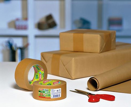 Verpakkingstape Tesa 05054 eco papier 38mmx25m bruin-2