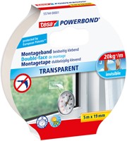 Montagetape tesa® Powerbond dubbelzijdig 5mx19mm transparant