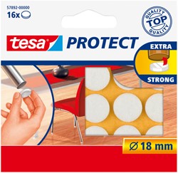 Beschermvilt tesa® Protect anti-kras  Ø18mm wit 12 stuks