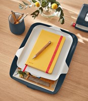 Brievenbak Leitz Cosy met desk organiser grijs-1