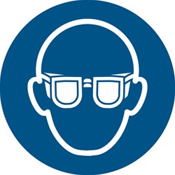 Pictogram Tarifold oogbescherming verplicht ø200mm