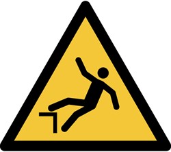 Pictogram Tarifold waarschuwing valgevaar 200x176mm