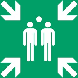Pictogram Tarifold verzamelplaats 200x200mm