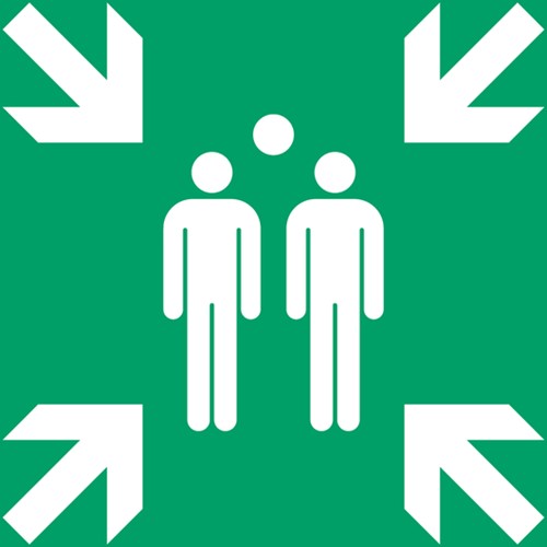 Pictogram Tarifold verzamelplaats 200x200mm