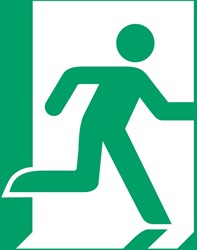 Pictogram Tarifold nooduitgang rechts 200x200mm