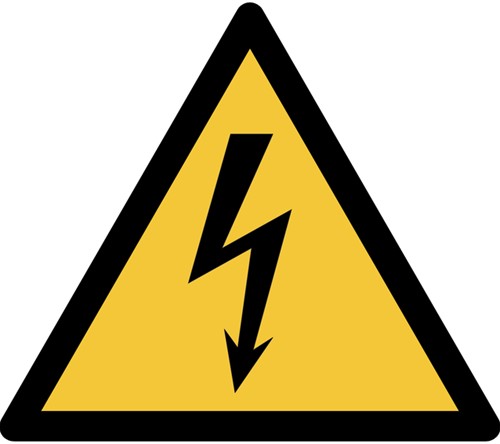 Pictogram Tarifold waarschuwing elektrische spanning 150x133mm