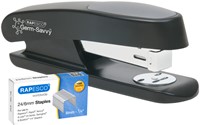 Nietmachine Rapesco Germ-Savvy Less Effort Eco Sting Ray antibacterieel zwart-1
