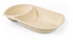 Snackbakje IEZZY A22 suikerriet PFAS-vrij 194x110x36mm 50 stuks