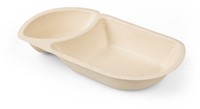 Snackbakje IEZZY A23 suikerriet PFAS-vrij 176x92x32mm 50 stuks