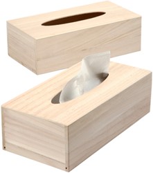 Tissuedoos hout Creotime 27x14x8cm