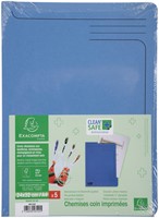 Insteekmap Exacompta L-model Clean'Safe bedrukt blauw 5 stuks-3