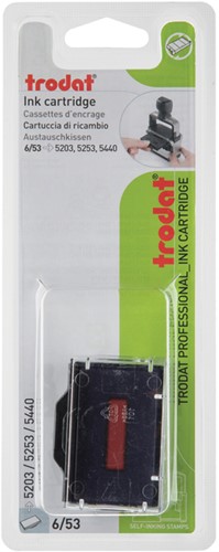 Stempelkussen Trodat 6/53/2 2 stuks blauw rood