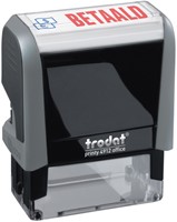 Tekststempel Trodat Printy 4912 betaald blauw rood