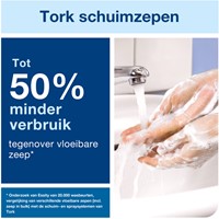 Handzeep Tork S4 foam extra mild geurvrij allergievriendelijk 1000ml 520701-1