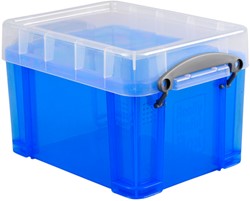 Opbergbox Really Useful 3 liter 245x180x160 mm transparant blauw