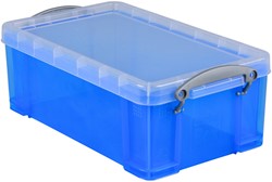 Opbergbox Really Useful 5 liter 340x200x125 mm transparant blauw
