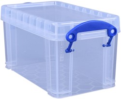 Opbergbox Really Useful 2.1 liter 240x130x125 mm transparant wit