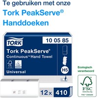 Handdoekdispenser Tork H5 Elevation PeakServe zwart 552508-2