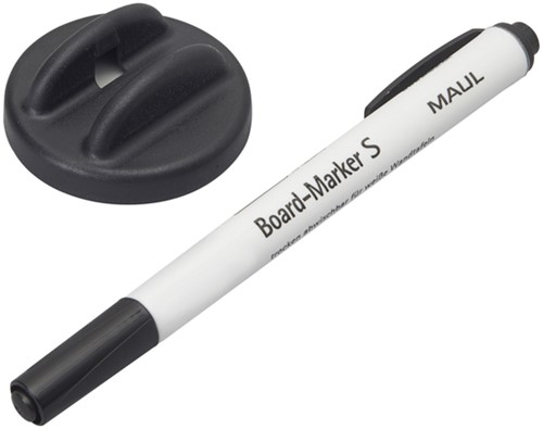 Whiteboardwisser MAUL met whitebordstift zwart magnetisch-2