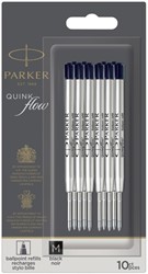 Balpenvulling Parker Quinkflow zwart 0.7mm blister à 10 stuks