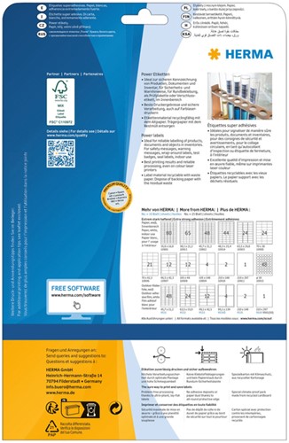 Etiket HERMA Power 10915 rond 30mm wit 1200stuks-2