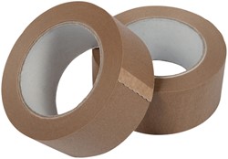 Verpakkingstape IEZZY papier 50mm x 50 meter 80p gerecycled papier bruin