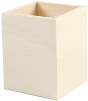 Pennenbakje Creotime 7,5x7,5x9,5cm hout