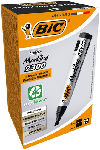 Viltstift Bic Ecolutions 2300 schuin zwart-2