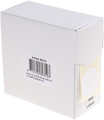 Etiket Rillprint 35mm 500st op rol wit-2