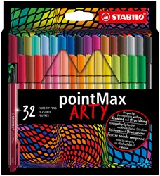 Viltstift STABILO pointMax 488/32 Arty medium assorti etui à 32 stuks