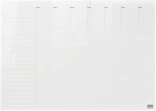 Weekplanner Nobo transparant acryl A4