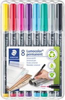 Viltstift Staedtler Lumocolor 317 permanent M set à 8 kleuren