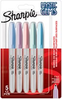 Viltstift Sharpie rond Mystic Gems assorti blister à 5 stuks