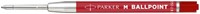 Balpenvulling Parker Economic medium rood blister à 2 stuks-2