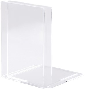 Boekensteun MAUL acryl 12x12x17cm set 2 glashelder-2