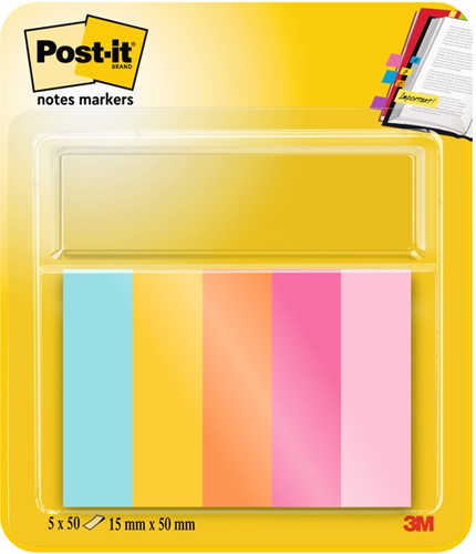 Markeerstrook Post-it 670 15x50mm Beachside 5 stuks