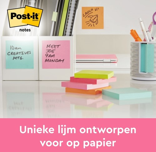 Memoblok Post-it 654 76x76mm roze 6 stuks-3