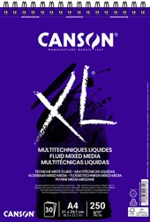 Tekenblok Canson XL Fluid Mixed Media A4 30vel 250gr