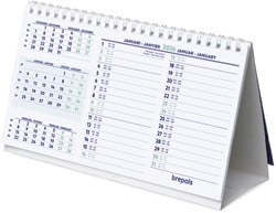 Bureaumaandkalender 2026 Brepols 210x125mm
