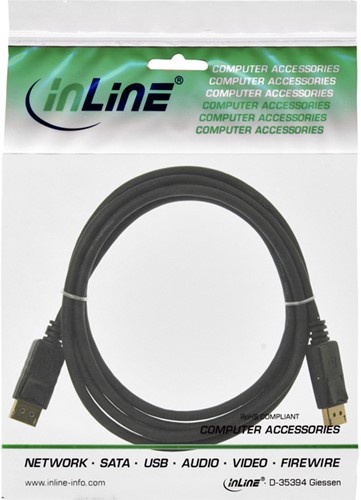 Kabel inLine displayport 4K60HZ M-M 1,5 meter zwart-2